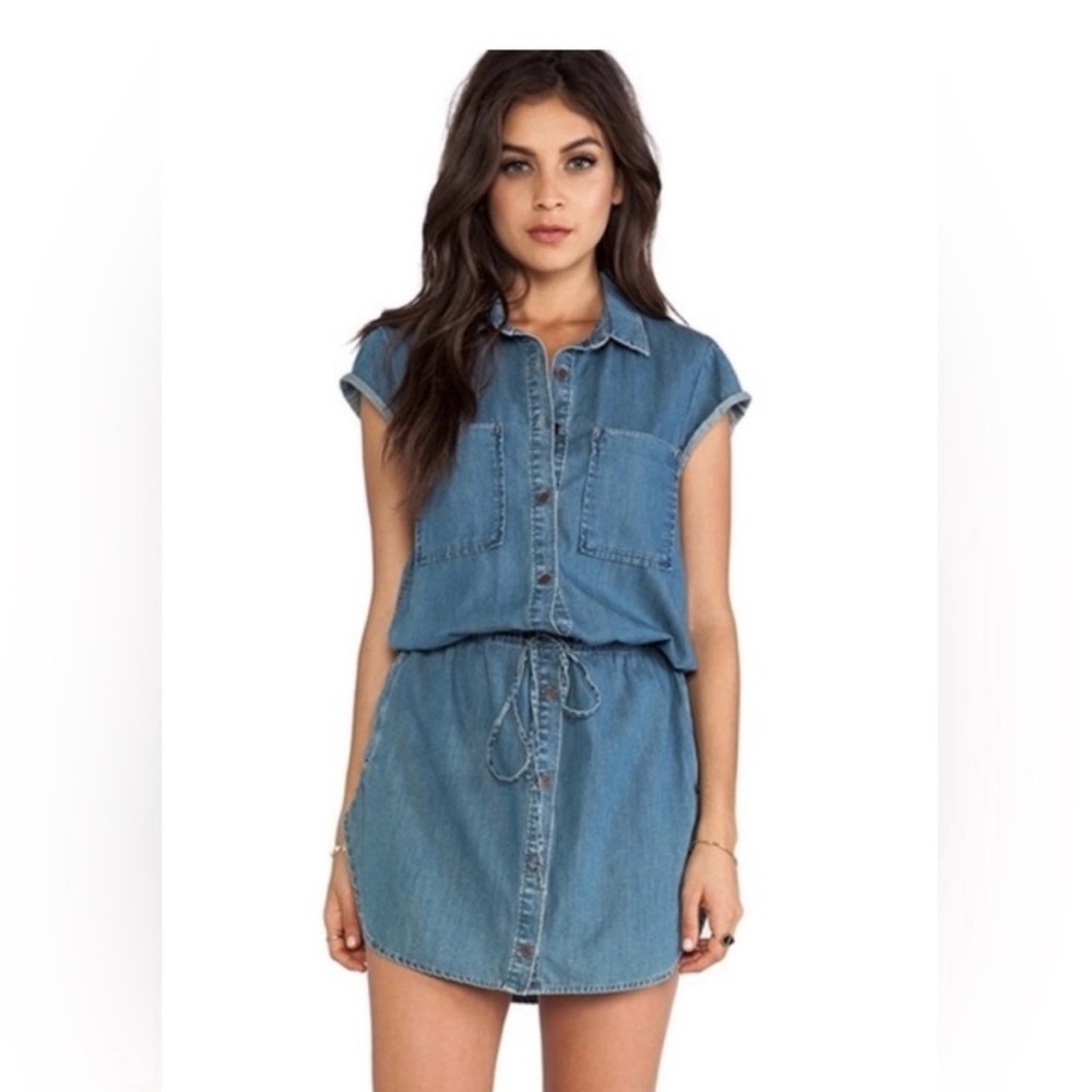 Paige Mila Denim Shirt Dress Size Small